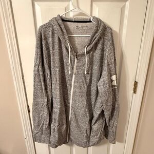 Men's Under Armour Rival Terry Full-Zip Hoodie - 4XL - Grey Heather